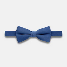 Lisson Self Textured Silk Bow Tie, Blue, hi-res
